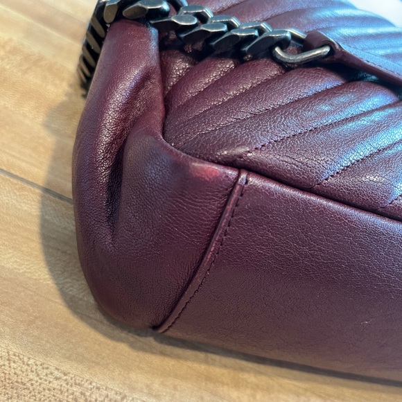 2017 Saint Laurent Large College Bag in Burgundy with Oxidized Silver Hardware - Picture 5 of 9